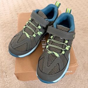 Merrell Kids' Ridge Trek Gray/Blue Sneakers New 13.5